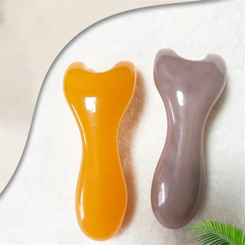 z naturalnego kamienia kwarcu różowego Gua sha Face Neck Body Sha Board Massager