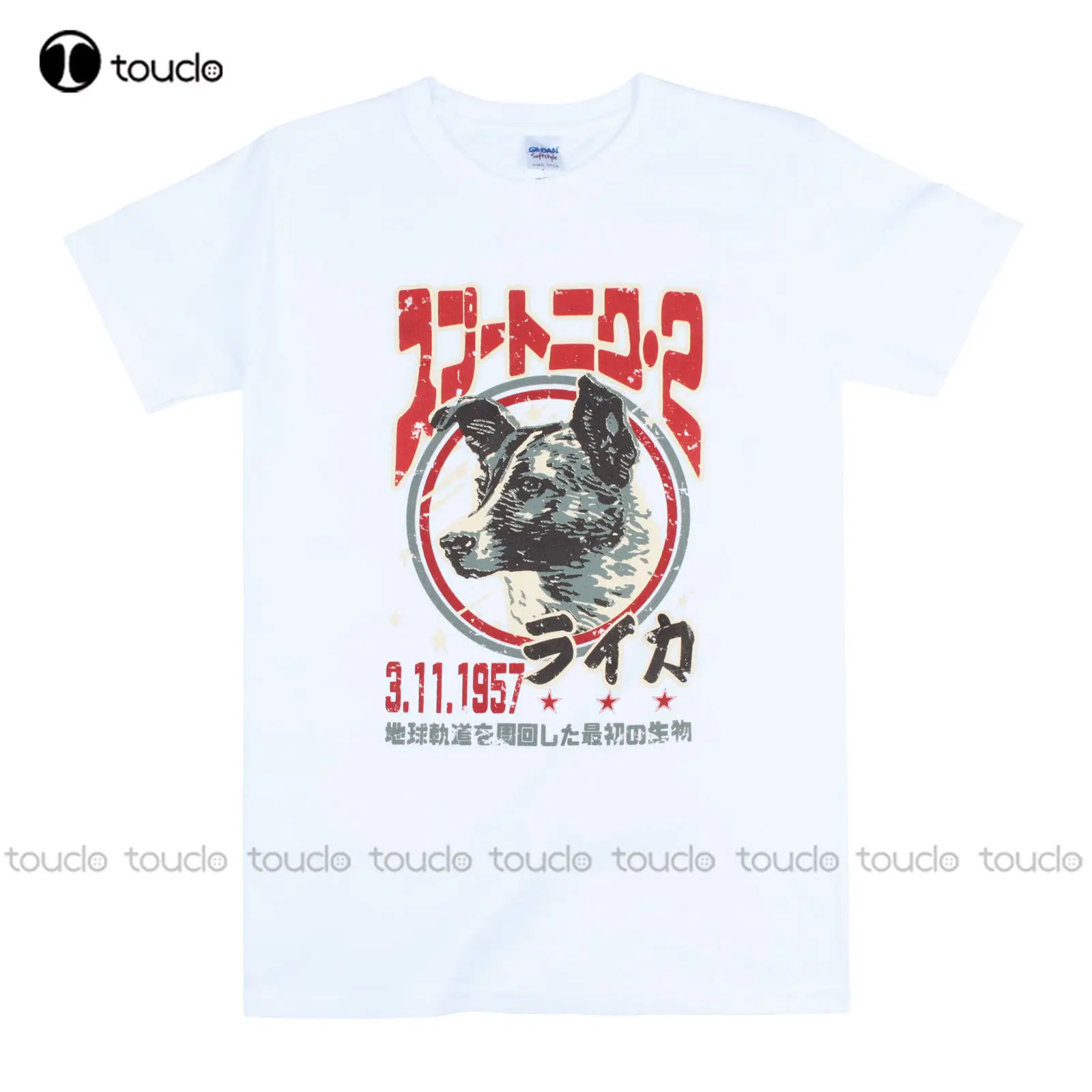 

Summer Style Fashion Men Hot Sale Laika The Space Dog T Shirt - Japanese Retro Soviet Ussr Space Cccp Kawaii crewneck shirts