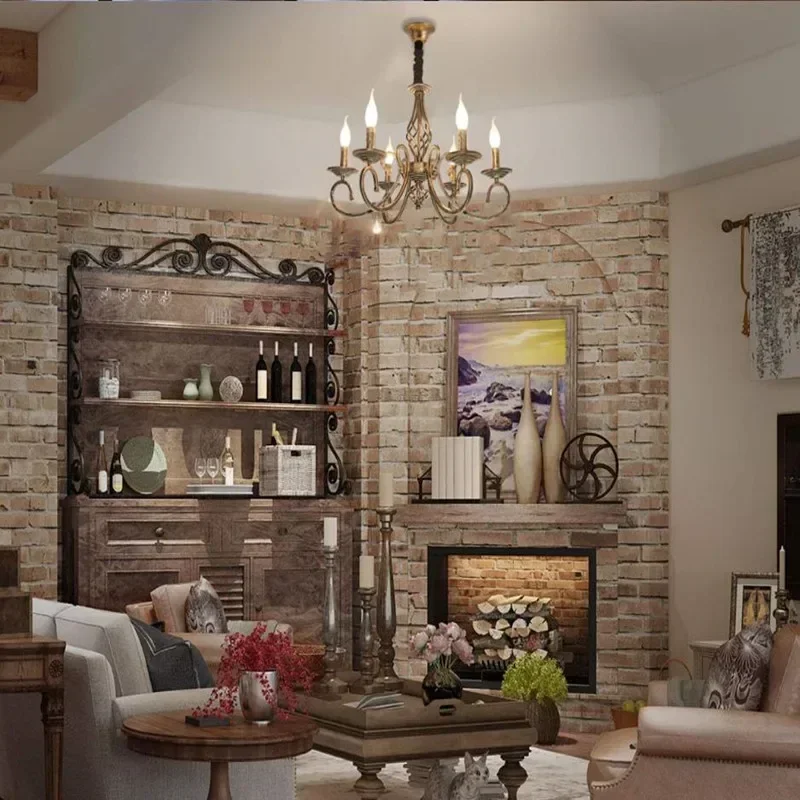 Ретро люстры с несколькими 6/8 головками для гостиной очаровательная античная