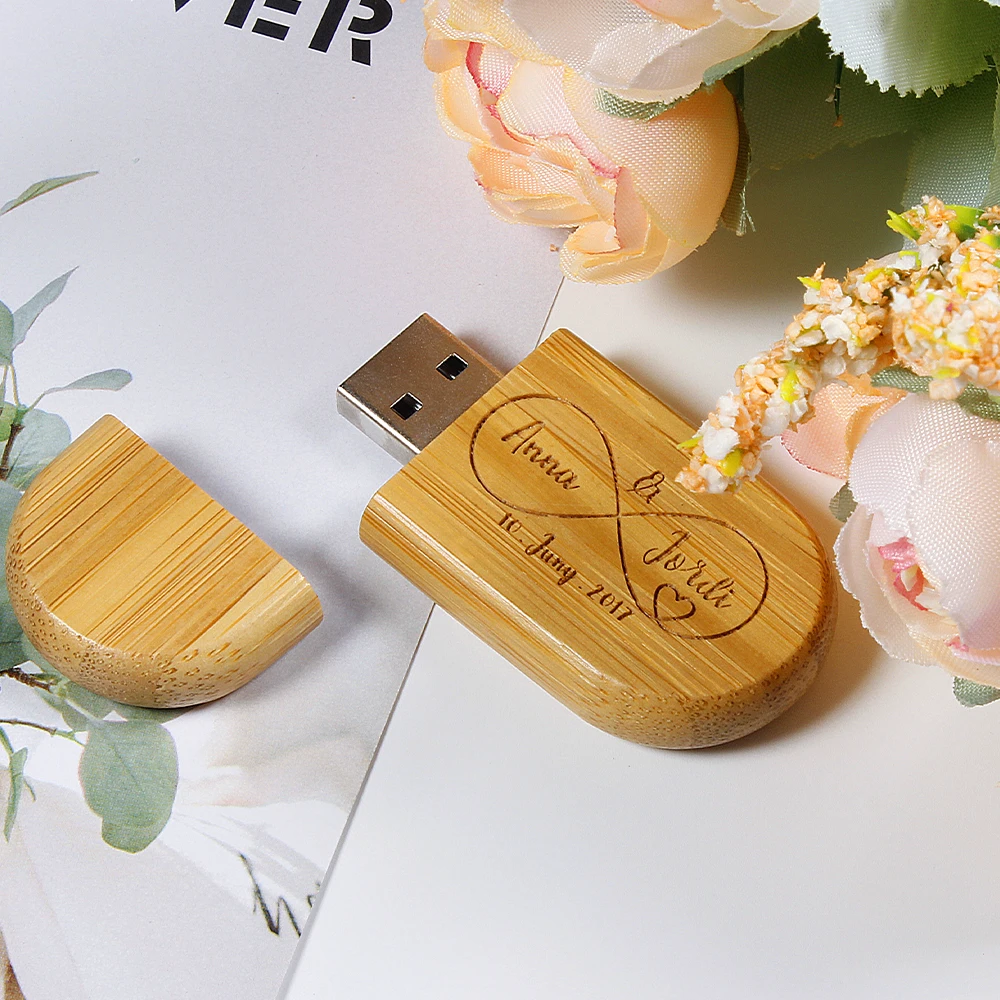 Фото USB-флешка с логотипом на заказ 64ГБ/32ГБ/16ГБ, высокоскоростная, деревянная, с брелоком в подарок, свадебный подарок для гостей, бизнес-сувениры №4