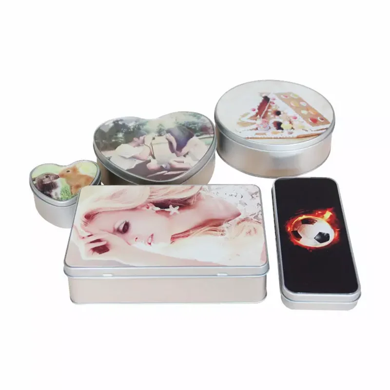 Small Metal Silver Jewelry Keys Coins Candy Cookies Boxes Pencil Case For Diy Photo Gift