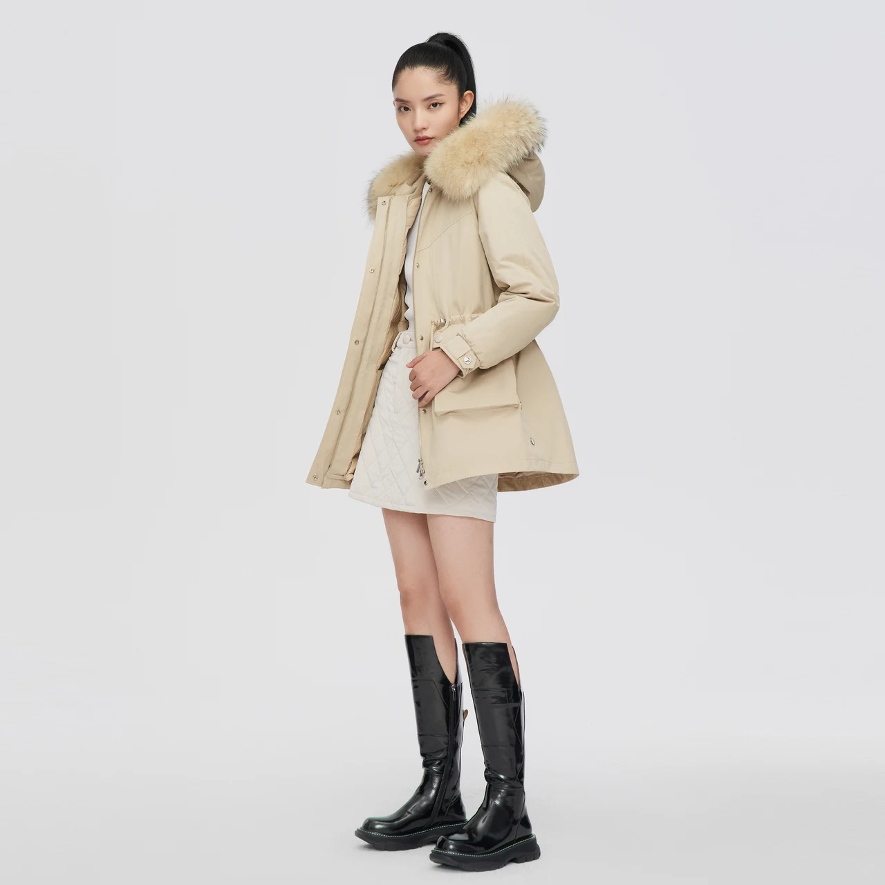 Женский пуховик BOSIDENG со съемной подкладкой