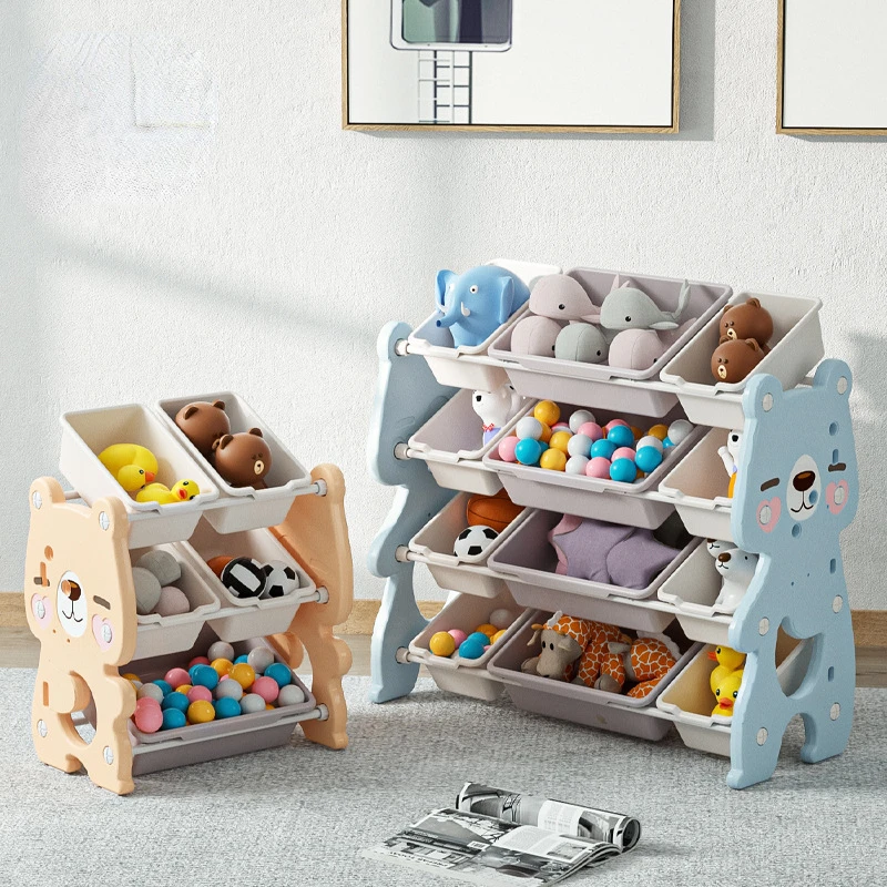 

Children's Toy Storage Rack Baby Storage Rack Locker Multi-Layer Home Finishing Shelf Kindergarten Picture Book Bookshelf