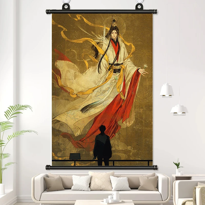 

Tian Guan Ci Fu Xie Lian Hua Cheng San Lang HD тканевый плакат на стену, картина, домашний декор, подарки, коллекция Косплея