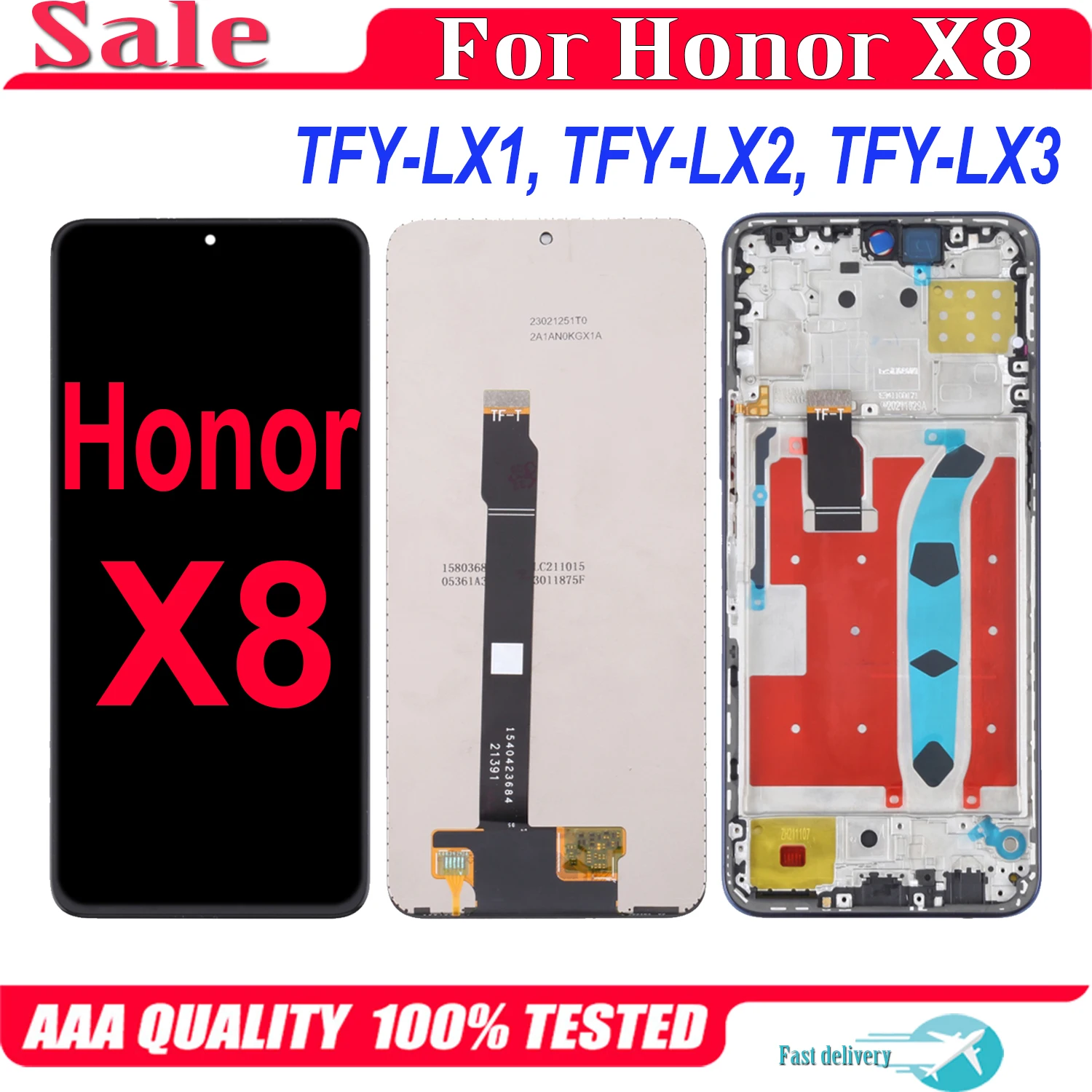 

Original For Huawei Honor X8 HonorX8 5G TFY-LX1 TFY-LX2 TFY-LX3 VNE-N41 LCD Display Touch Screen Replacement Digitizer Assembly
