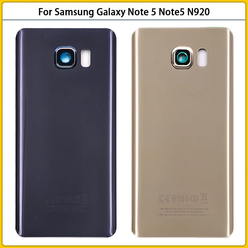 Новинка для Samsung Galaxy Note 5 N920 N920F задняя крышка аккумулятора Note5 дверь 3D стеклянная