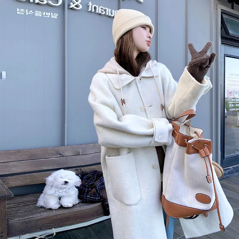 Ханчжоу Yilin одежда 2023 простой свободный крой однобортный слоновой кости съемный