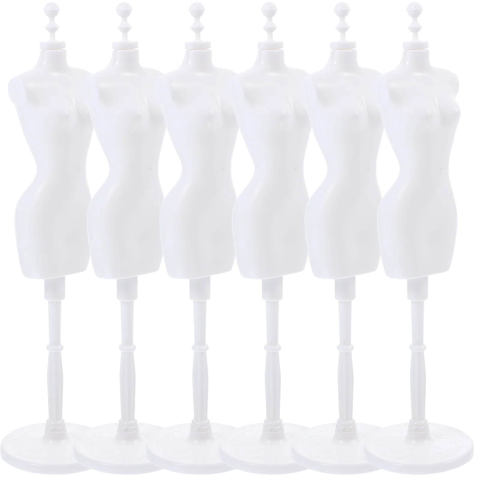 

6 Pcs Hangers Miniature Dress Form Toys Dolls Mannequin Stand Cloth Clothes Display Holder Skirts Clothing Rack