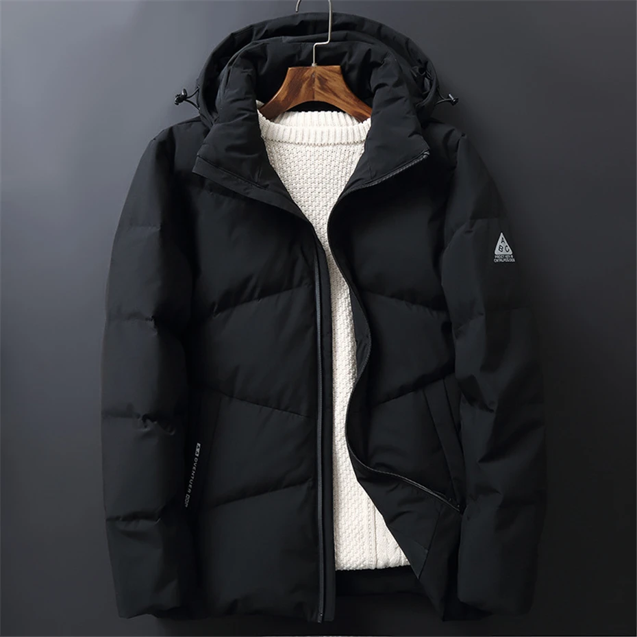 Winter Down Jacket Men Puffer Jackets Fashion Casual Padded Jacket Coat Male Light Outerwear Outdoor Solid Color