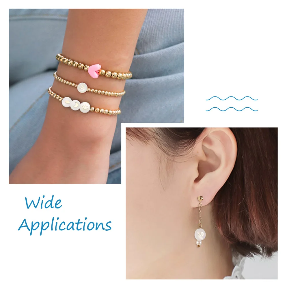 50Pcs Natural Shell Beads Flat Round With Plated Brass Metal Embellishments Loose Spacer Beads For DIY Jewelry Making  8x4.5mm