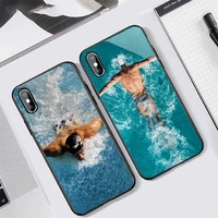 swimming sport phone case tempered glass for iphone 11 12 13 pro max mini 6 7 8 plus x xs xr