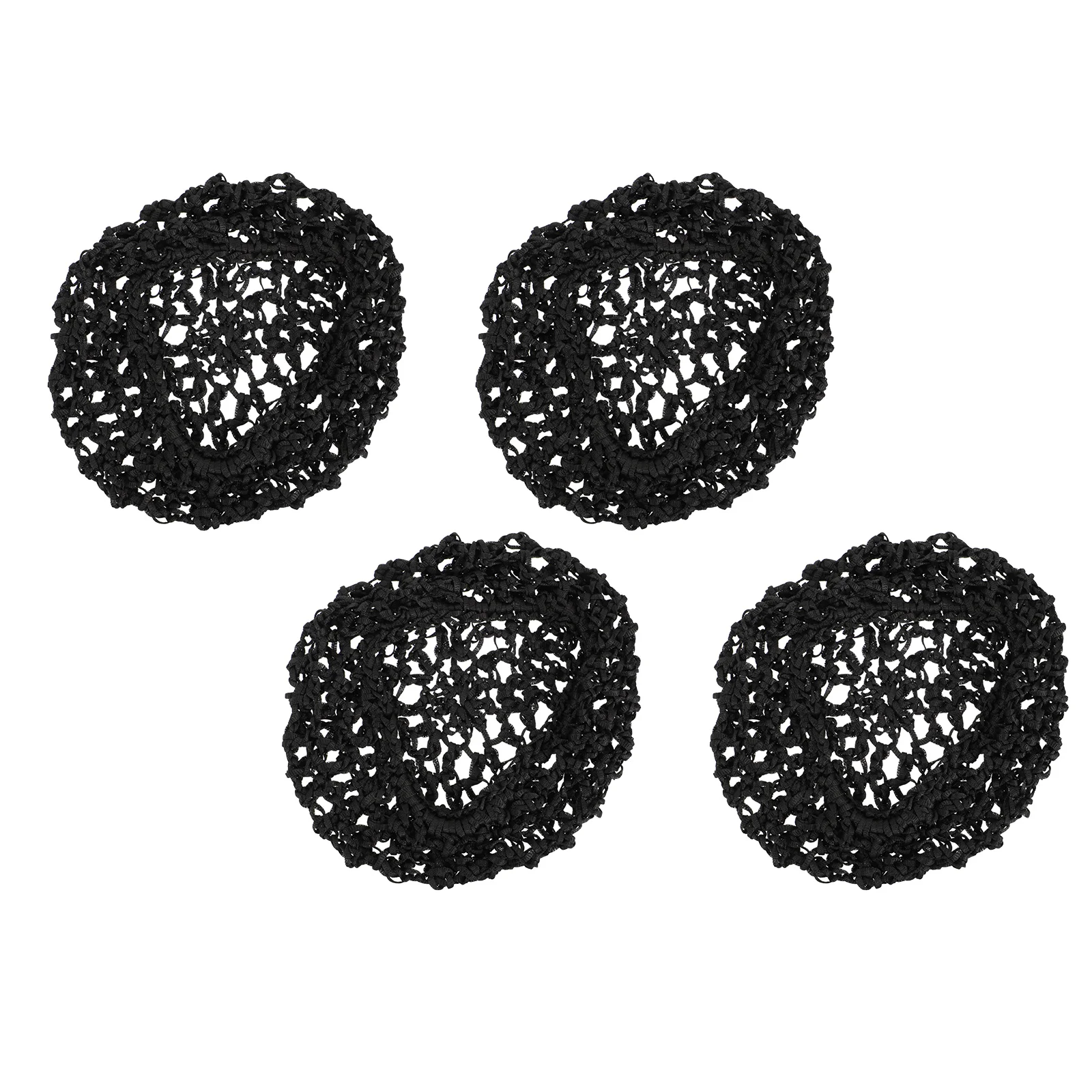 

4 PCS Mesh Hair Net Sleeping Hairnet Snood Stretch Headbands Women Lady Hats Women's Crochet Crocheted