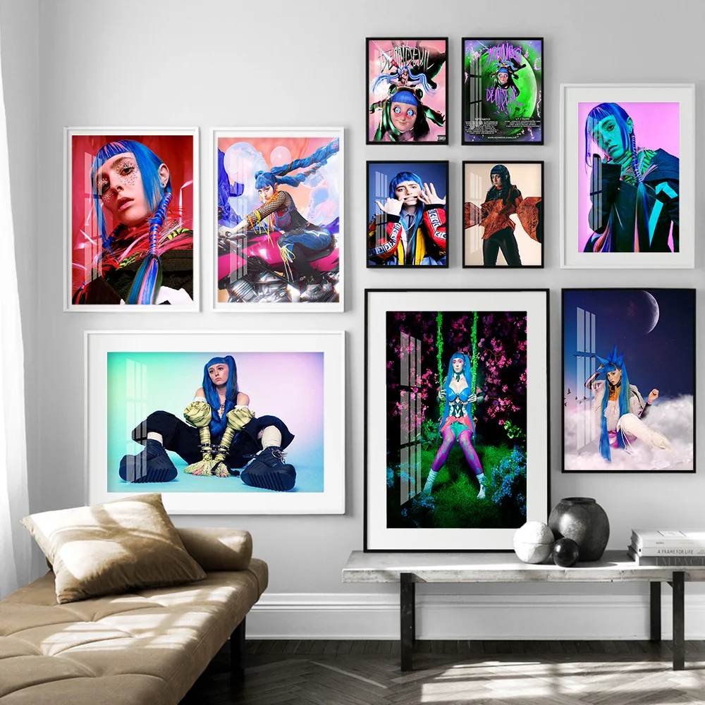 Настенные постеры и принты Ashnikko Rapper Music Star Картина на холсте Rap Singer декоративное