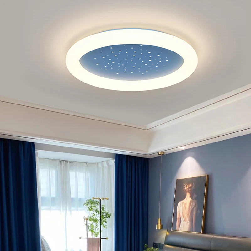 

Blue White Modern Home Decor Bedroom Kids Room Led Ceiling Light Lamp For Living Room Dining Room Kitchen Nordic Lustre Fixtures