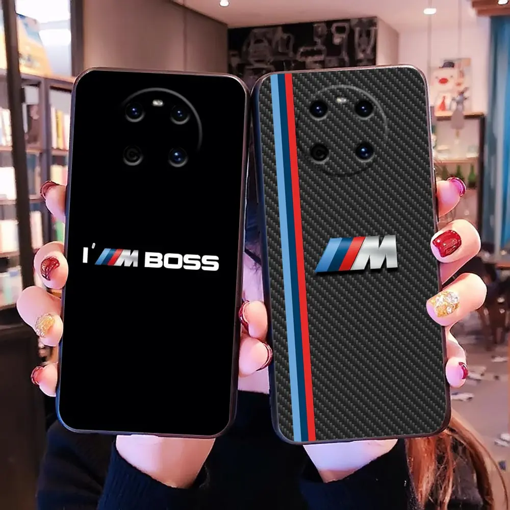 

Phone Case For HUAWEI P50 P40 P30 P20 P10 P9 P8 Plus MATE 30 20 20X 10 9 8 Pro Lite Case Funda Luxury M-P-Power Boss B-BMW Car