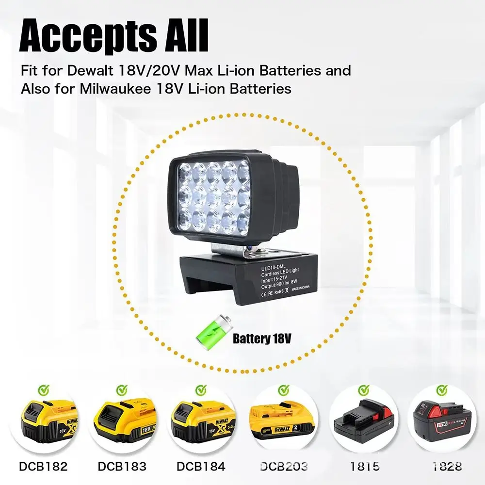 

Рабочий телефон для Makita, флэш-вспышка, фотовспышка для Makita/Dewalt, аккумулятор 18 в/20 в, литий-ионные батареи