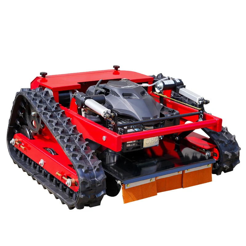 Remote control Lift Lawn Mower crawler Weeder garden wasteland weeding cutting grass Gasoline Self-propelled hybrid trimmer