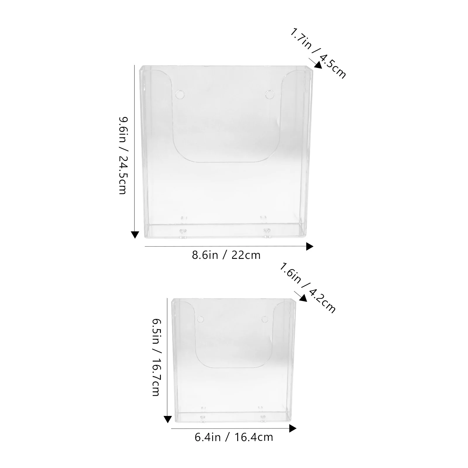 Настенный держатель для флаеров подставка брошюр прозрачная бумага дисплей