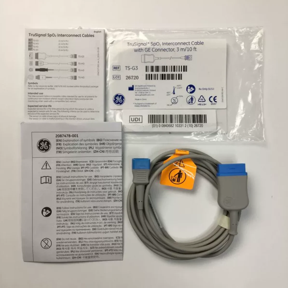 Кабель для подключения TruSignal SpO2 TS-G3 с разъемом GE (art.: 3920db33dd025) - 3920db33dd025
