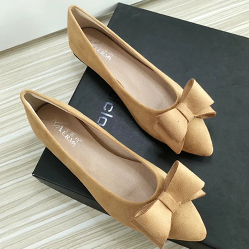 Bow-Knot Sweet Ballerina Shoe For Women 2023 New Arrivals Ballet Soft Bottom Flats Low Pricing Hot Sell Casual Street Moccasines