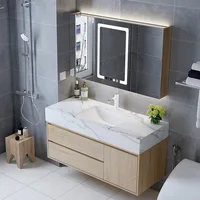 Bathroom Storage Cabinet Wash Basin With Sink Smart Mirror Wall Cabinet Intelligent Defogging Wash Basin Slate Toilet Black
