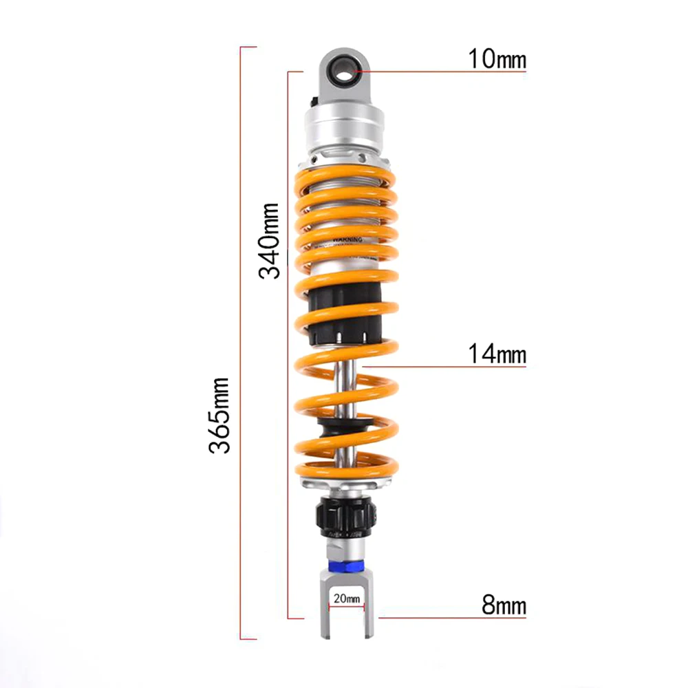 

1 шт. от 300 мм до 360 мм мотоциклетный воздушный задний амортизатор, демпфирующий регулируемый для Honda Suzuki Kawasaki Yamaha FORCE JOG RSZ NIU