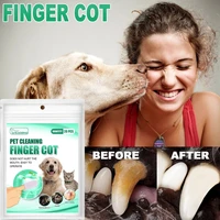 pet clean teeth fingertips dog cat remove tartar stones oral care wipes cochlear clean fingertips wipes dog supplies