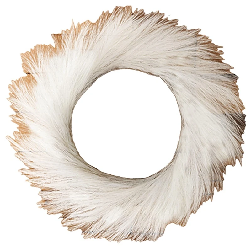 

Faux Pampas Grass Wreath Farmhouse Wreath With 11Inch Inner Ring For Christmas Decor (White)