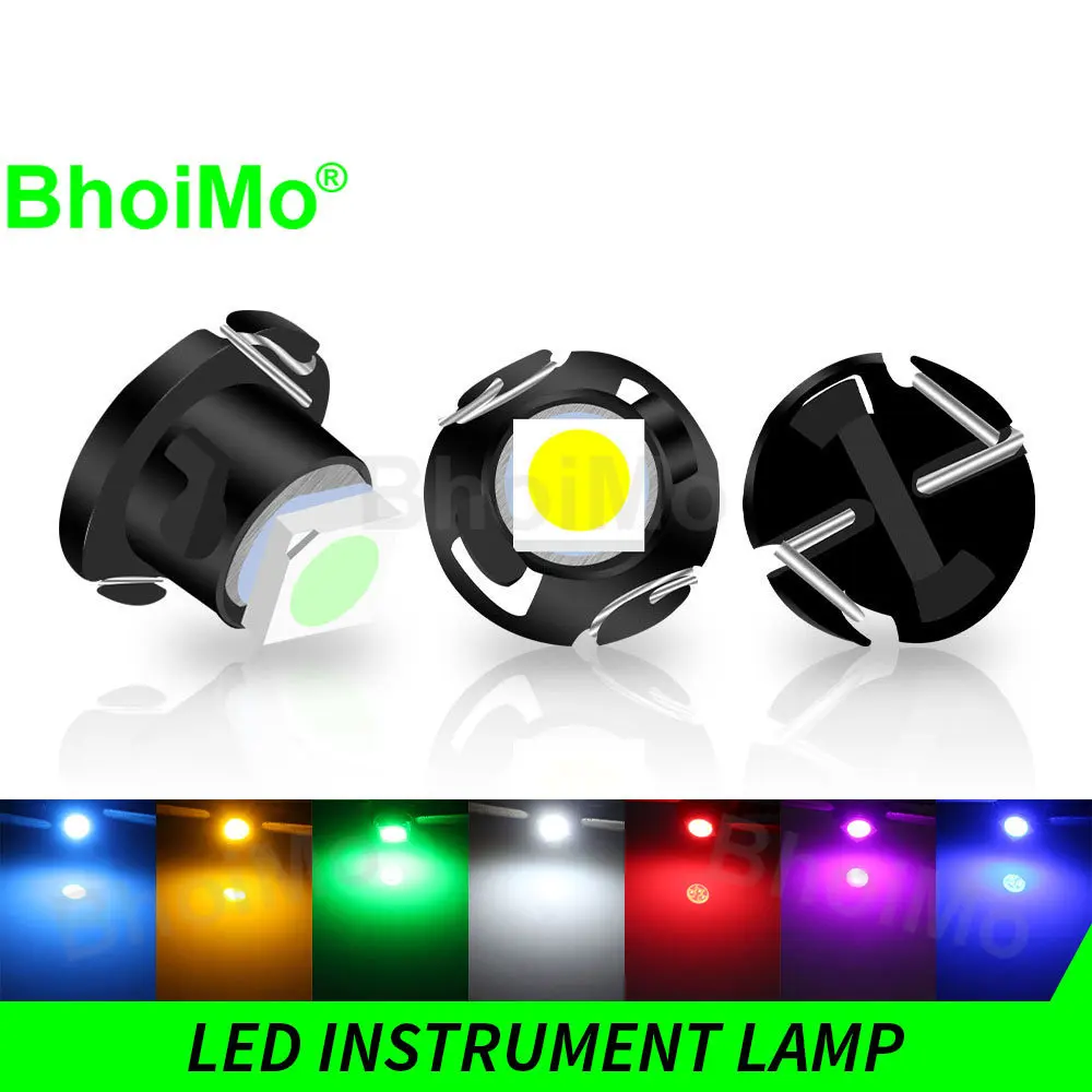 BhoiMo 10x Led T3 T4.2 T4.7 лампочка для приборной панели автомобиля, Нео клиновидный выключатель, радио, фотометр, приборная панель, лампы