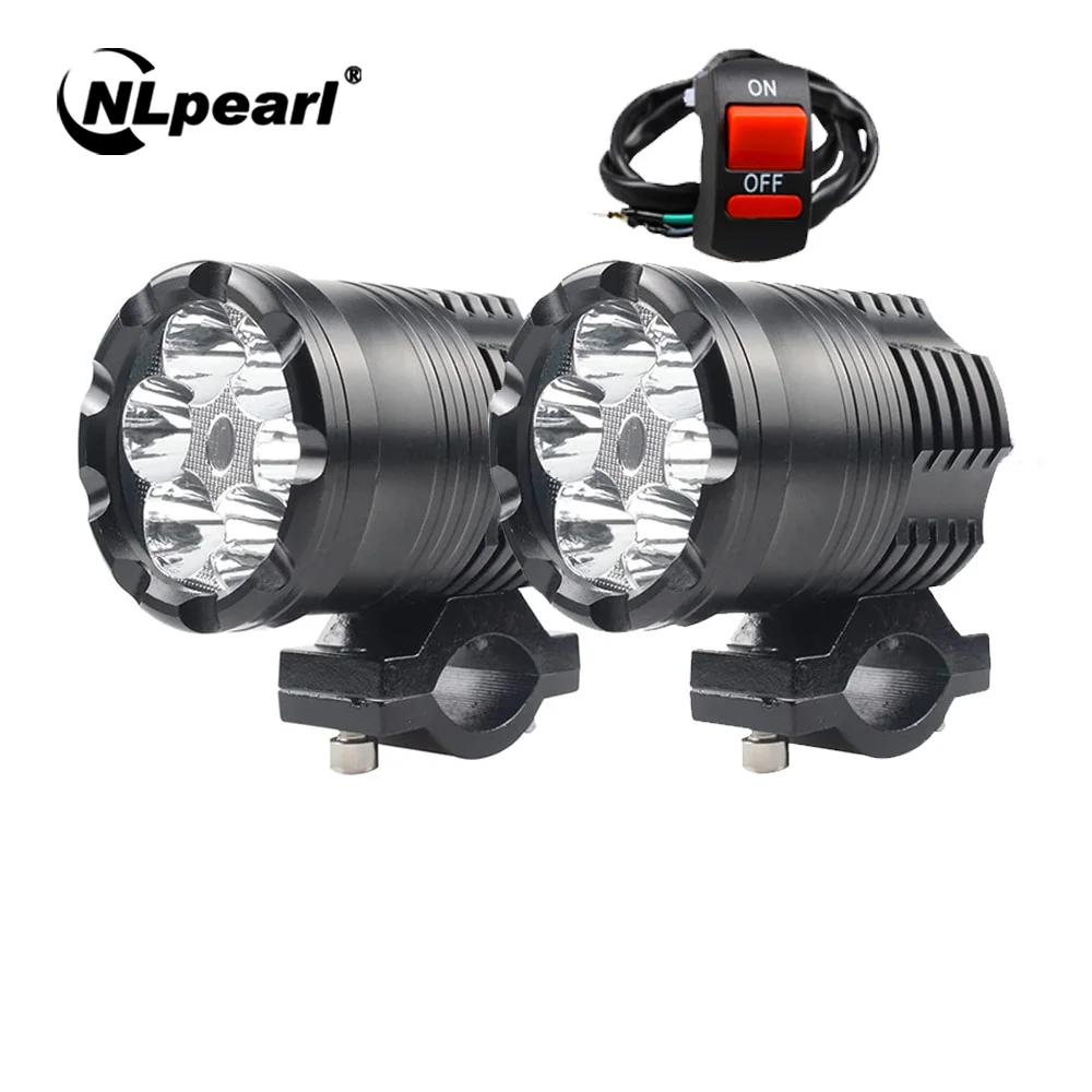 NLpearl Motorcycle LED Headlight Fog Light Spotlight 12V for BMW R1200GS ADV F800GS F650 K1200S LED Auxiliary Faro LED Moto Lamp