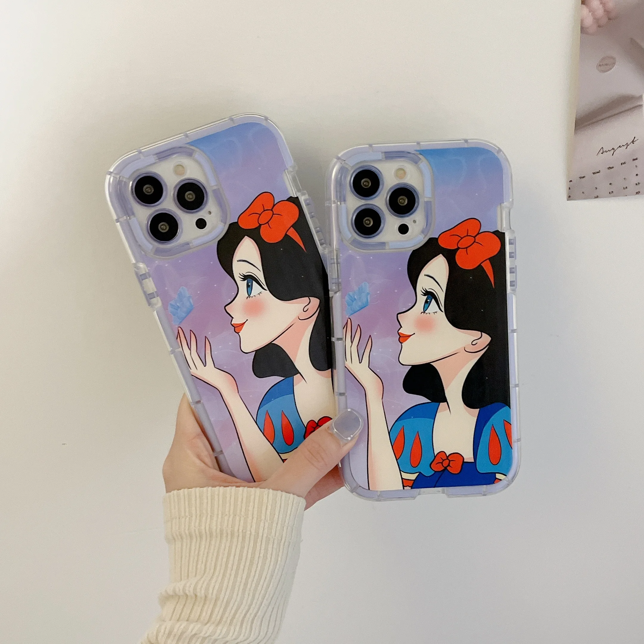 

Disney Princess Cartoon Luminous Phone Cases For iPhone 13 12 11 Pro Max XR XS MAX X 7/8Plus Lady Girl Shockproof Soft TPU Shell