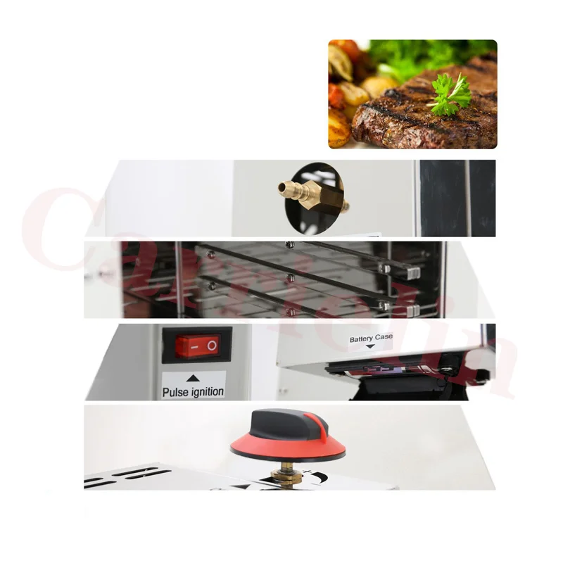 Газовый гриль для барбекю машина стейка оборудование закусок бездымный уличный