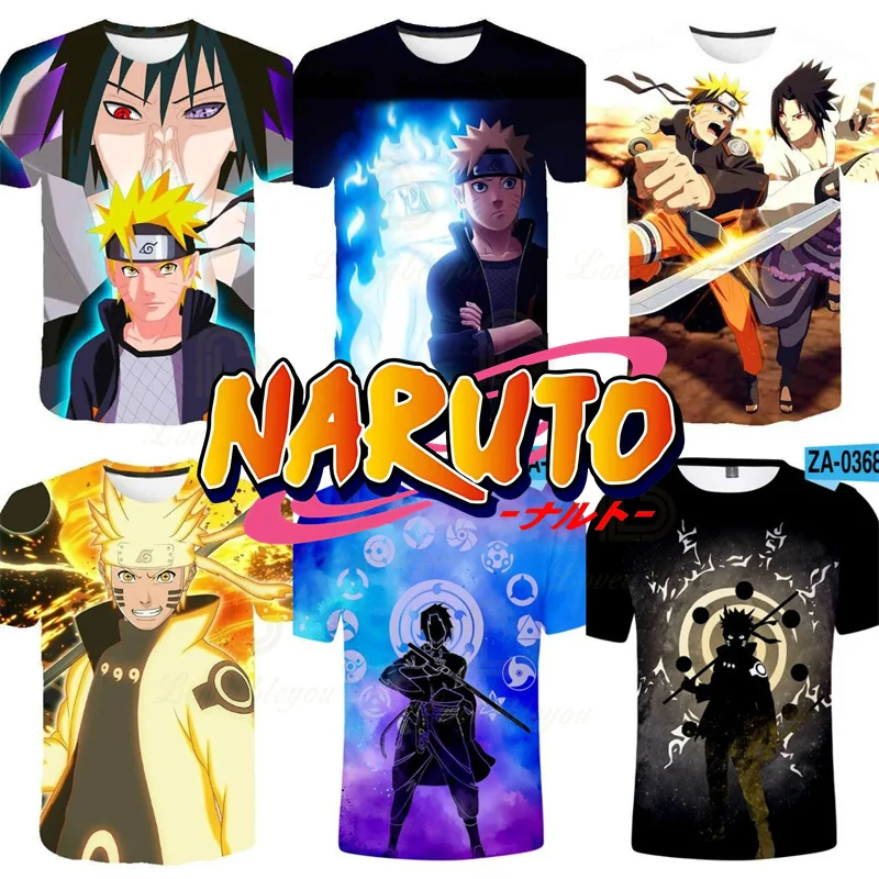 

Akatsuki Uchiha Madara Itachi Anime Naruto Cosplay Summer T-shirt 3D Printed Boys Tees Sasuke Tops Men Clothing