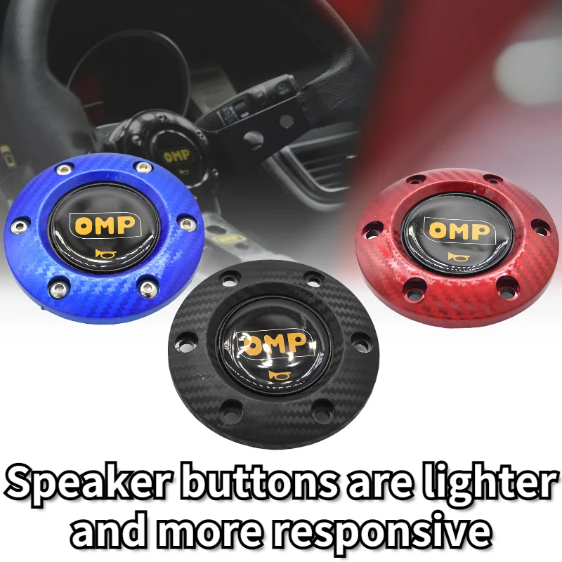 Universal Car Horn Racing Car Steering Wheel Horn Button Carbon Fiber Pattern Horn Buttons Are Lighter More Responsive New Brand