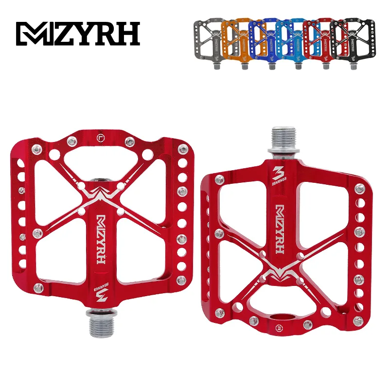 

MZYRH Bicycle Pedals Ultralight Aluminum 3 Sealed Bearings Road Bmx Mtb Bicycle Pedals Non-Slip Waterproof Bicycle Accessories