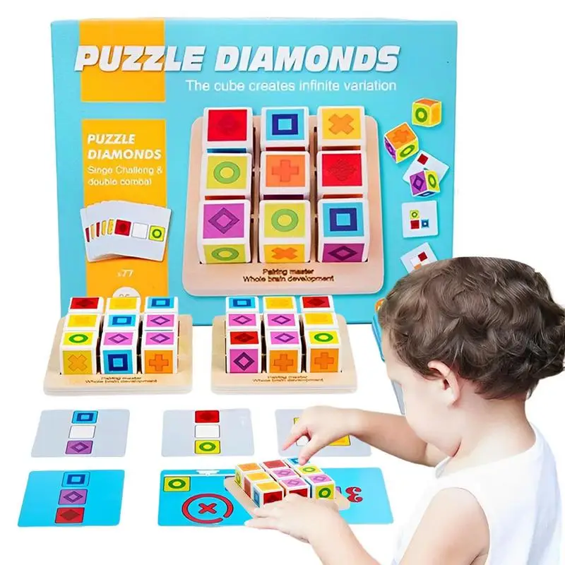 

Кубическая игрушка, 3D головоломка, набор строительных блоков, Дошкольное обучение Монтессори, обучающие игрушки для детской логики