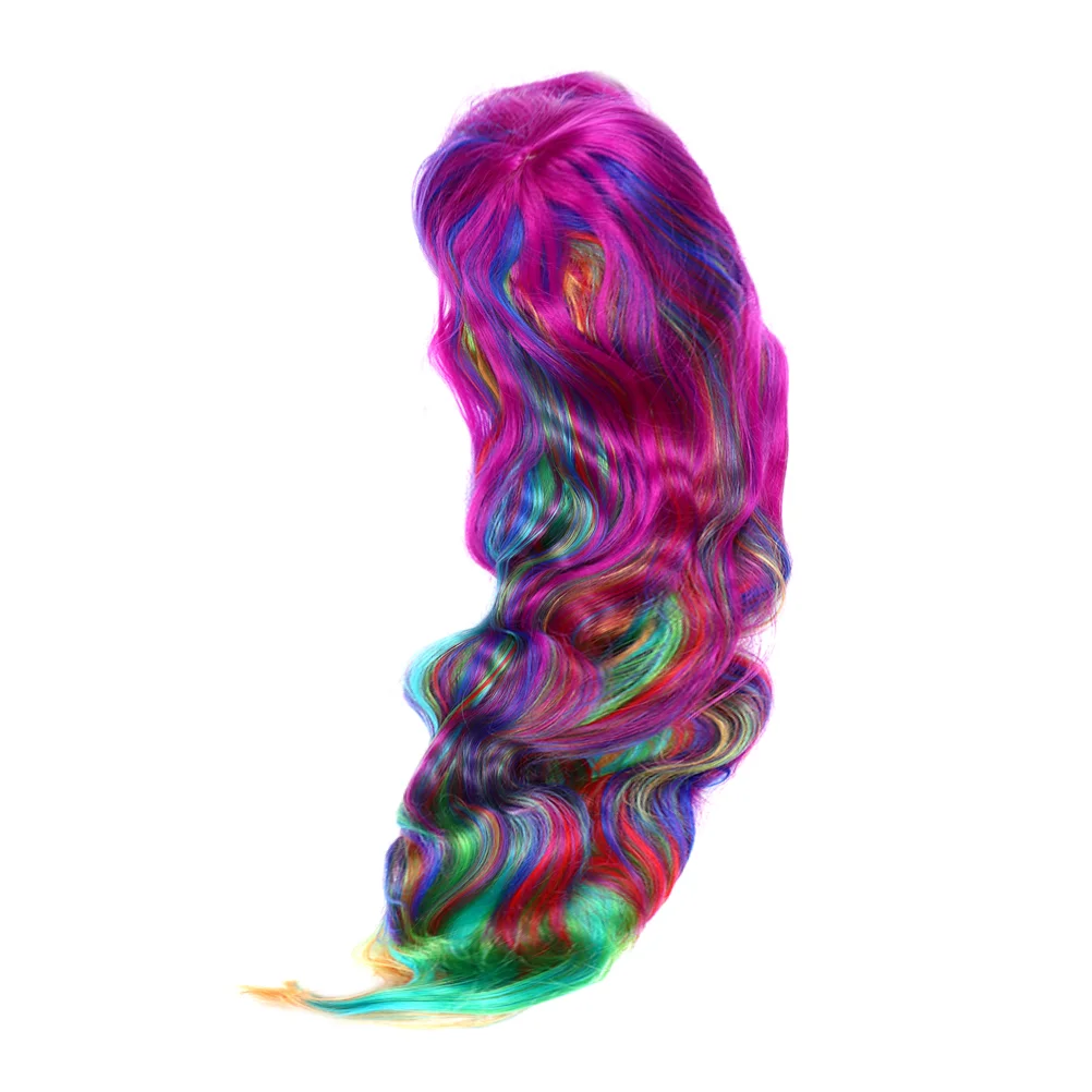 

1Pc Fake Hair Curly Halloween Female Long False Hair Cosplay Synthetic Hair