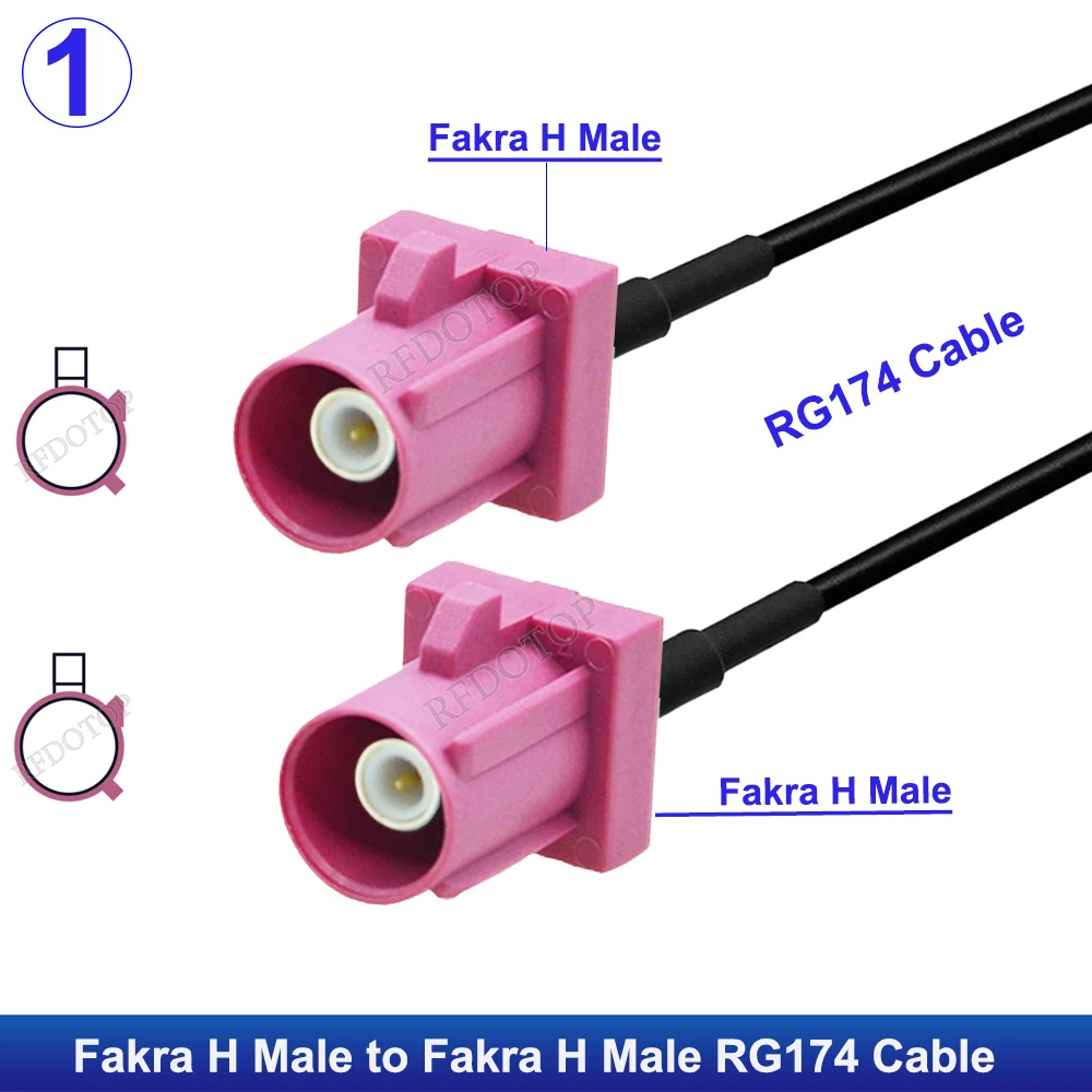 

RFDOTOP Fakra H RG174 кабель фиолетовый