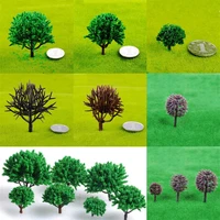 decoration railroad decoration garden scenery artificial miniature tree flower model building landscape trees model