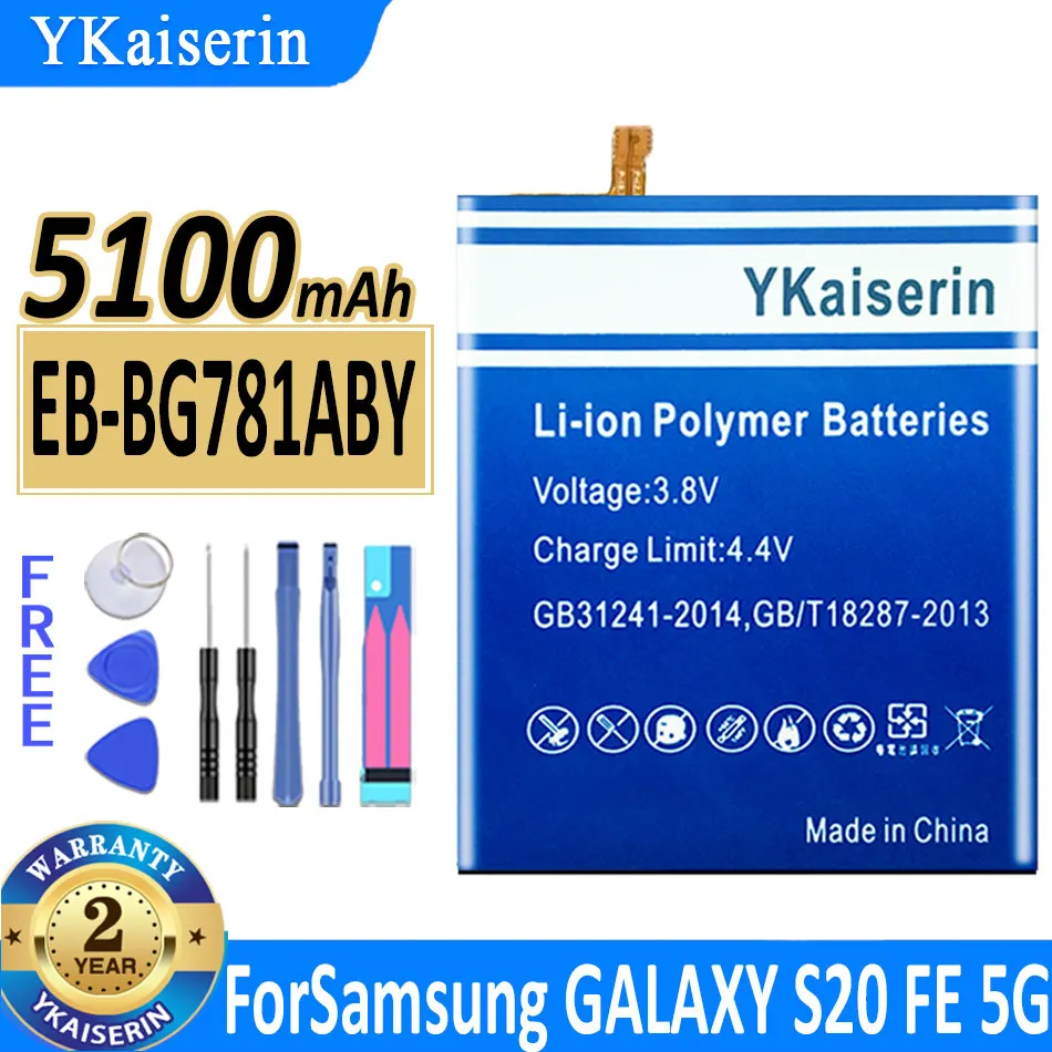 

YKaiserin A52 EB-BG781ABY Battery for Samsung GALAXY S20 FE 5G A52 G780F Batteries + Track NO
