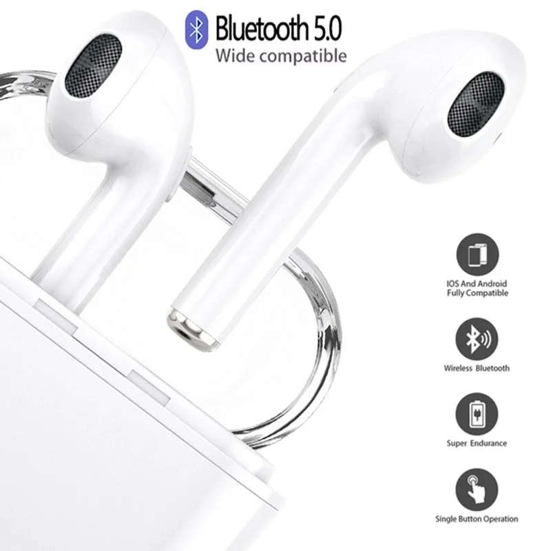 Беспроводные наушники i7s Tws 5 0 Bluetooth для iPhone Huawei Xiaomi Redmi спортивные