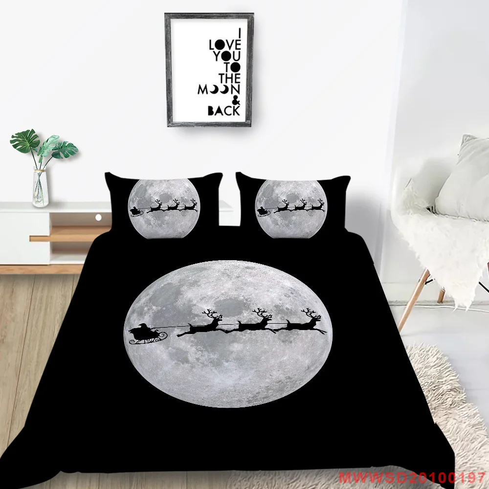 

Рождественские пододеяльники из микрофибры, покрывало для кровати для мужчин и женщин, покрывало с наволочкой