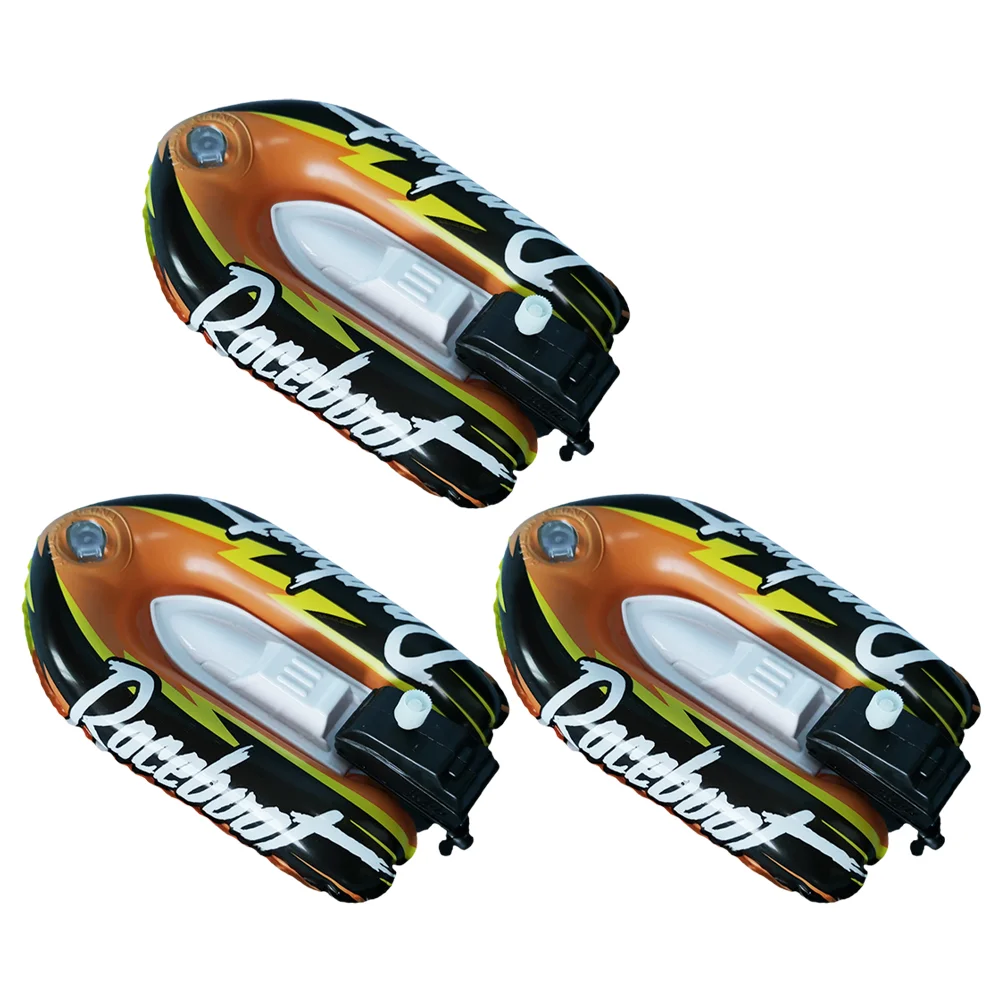 

3pcs Inflatable Race Boat Interesting Kids Shower Clockwork Bath