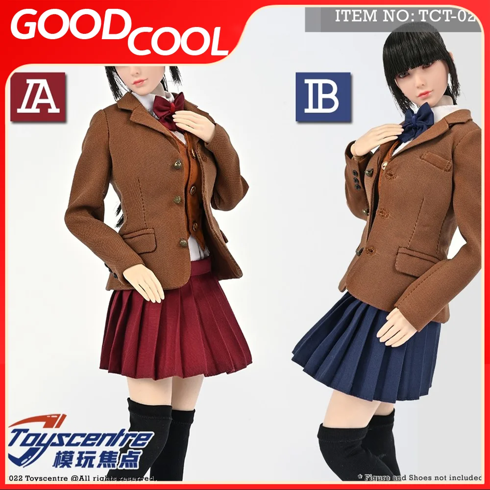 Toys Center TCT-022 1/6 Scale Girl School JK Униформа Женский костюм Рубашка Плиссированная юбка