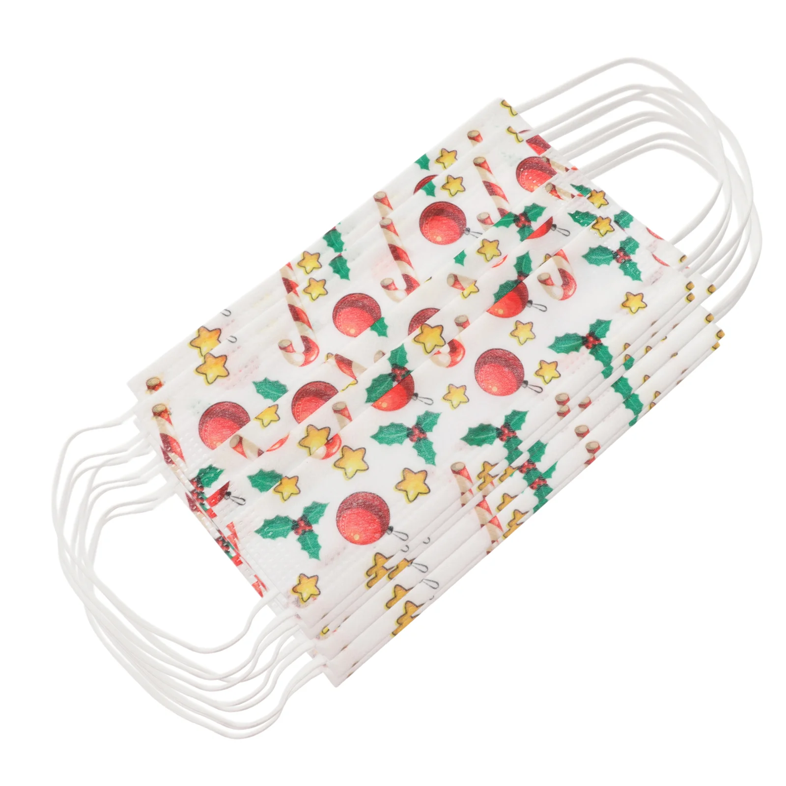 

Christmasface Coverdisposable Mouth Printed Supplies Decoration Santa Decor