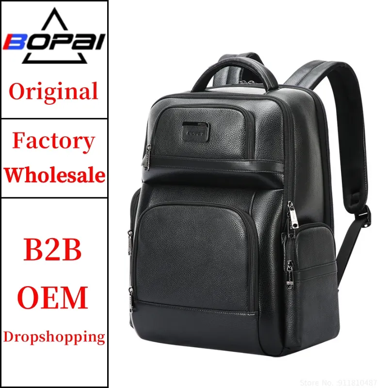 BOPAI оптовая продажа Роскошный рюкзак Mochila Couro Мужской многофункциональный