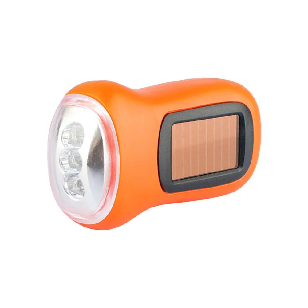 

Household Flashlight Solar Power Outdoor Powered LED Torch Hand Cranking Safety Emergency Lanterns