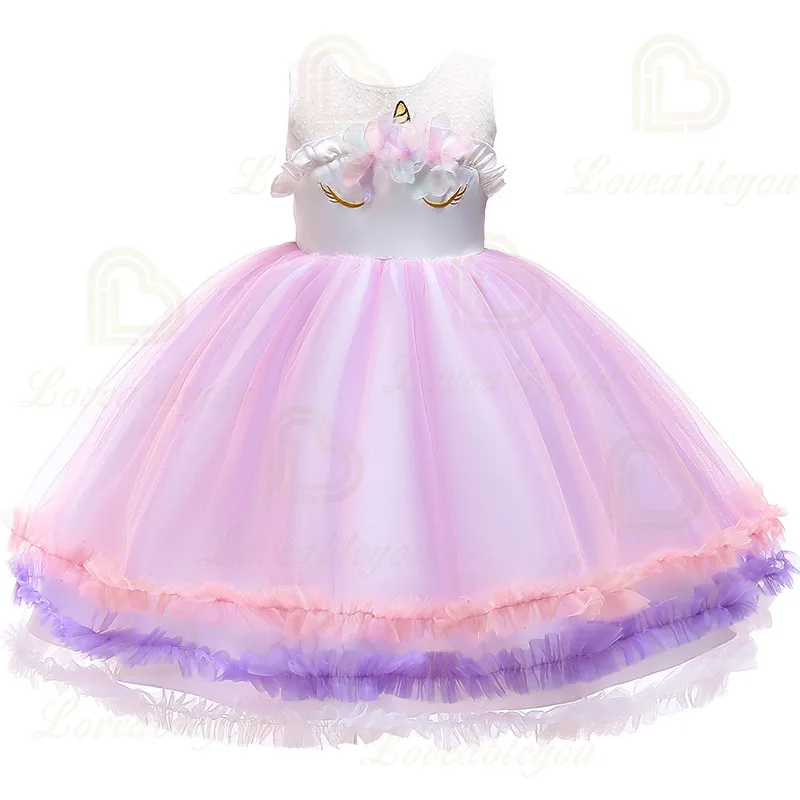 

2022 Girls Fashion Dress Lace Kids Cartoon Bow Princess Dresses Girl Party Anime Summer Sleeveless Cute Costume