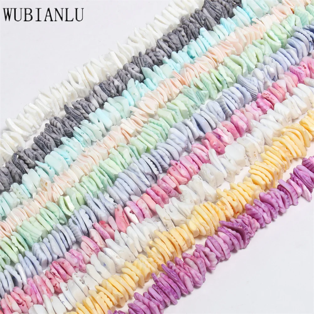 

Natural Colored Square Shell Beads For Jewelry Making DIY Necklace Bracelet Earrings Spring Summer Girl Jewelry Crimp End Beads