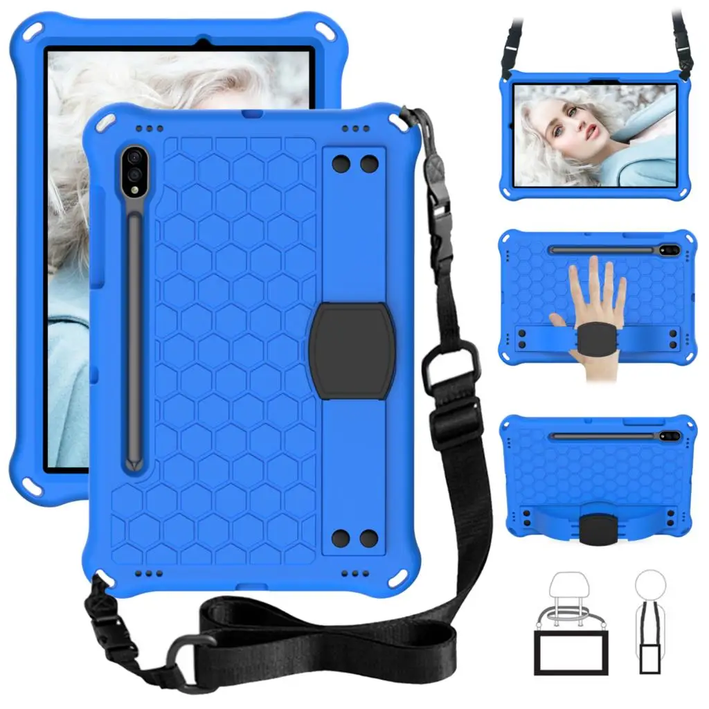 

EVA Kids Safe Hand Strap Shoulder Stand Cover Case For Samsung Galaxy Tab S7 11"2020 SM-T870 T875 T870 SM-T875 Tablet Foam #R